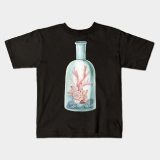 Marine life in a bottle Kids T-Shirt